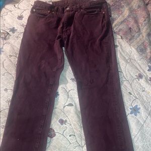 Mens Maroon Levis Jeans 